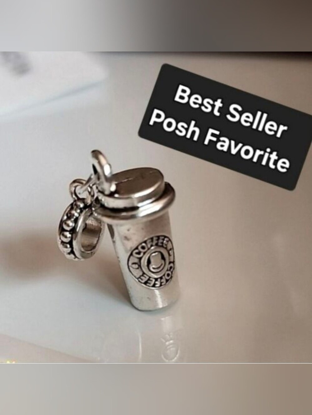 Coffee Cup  Charm for European Style Bracelets Fits Pandora Systems